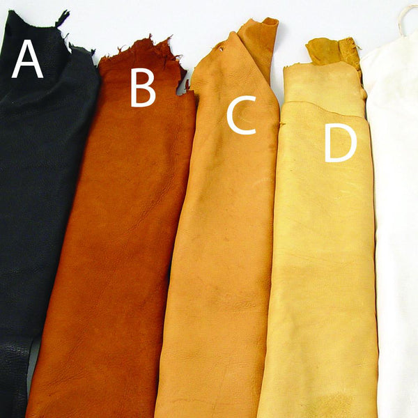 B Grade Deerskin Large Leather Hides - 2-3 oz - Deer Shack