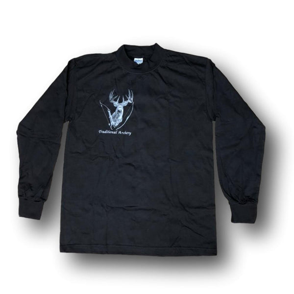 Jim Tostrud's "Traditional Bowhunter" Long Sleeve Black Mock Turtleneck - Large - Deer Shack