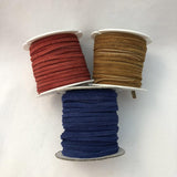 Suede Leather Lace - 1/8" x 25 yards - Black - Brown - Chocolate - Red - Cobalt - Toast - Beige - White - Deer Shack