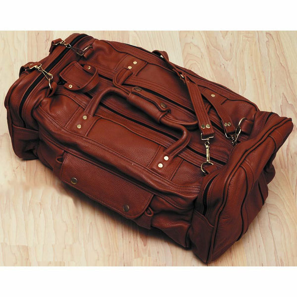 Leather Duffle Bag - Zipper Travel Tote - Weekend Bag for Men & Women - Large - Medium - Small - Black - Brown - Tan - Deer Shack